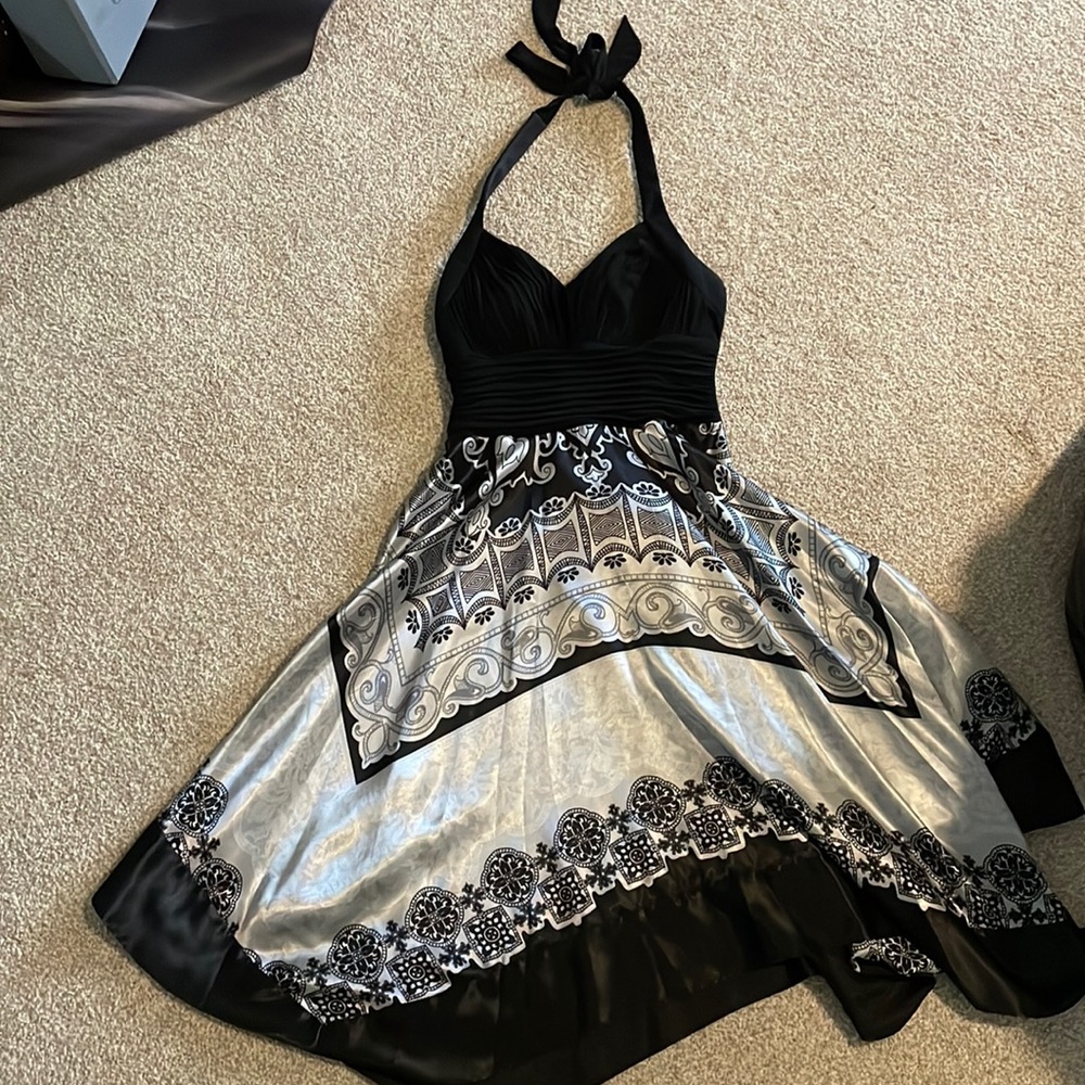 Size 6 halter asymmetrical hem dress